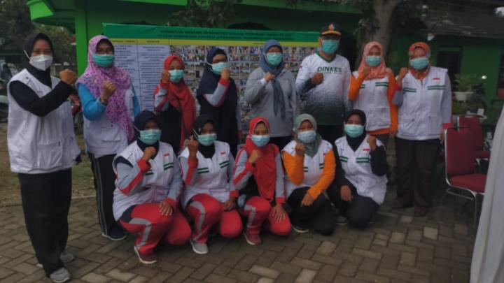 Satgas TMMD Bersama Dinkes Bojonegoro Tetap Semangat Usai Gowes